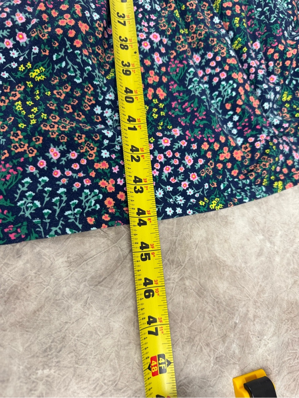 Lands' End Navy Floral Maxi Dress 1X. Back to School - Picture 4 of 12